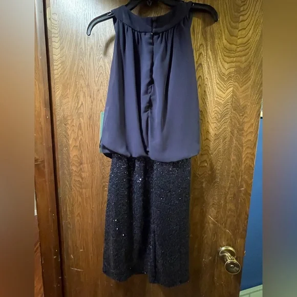 JC Penney dress, never worn. Navy blue - Picture 4 of 4